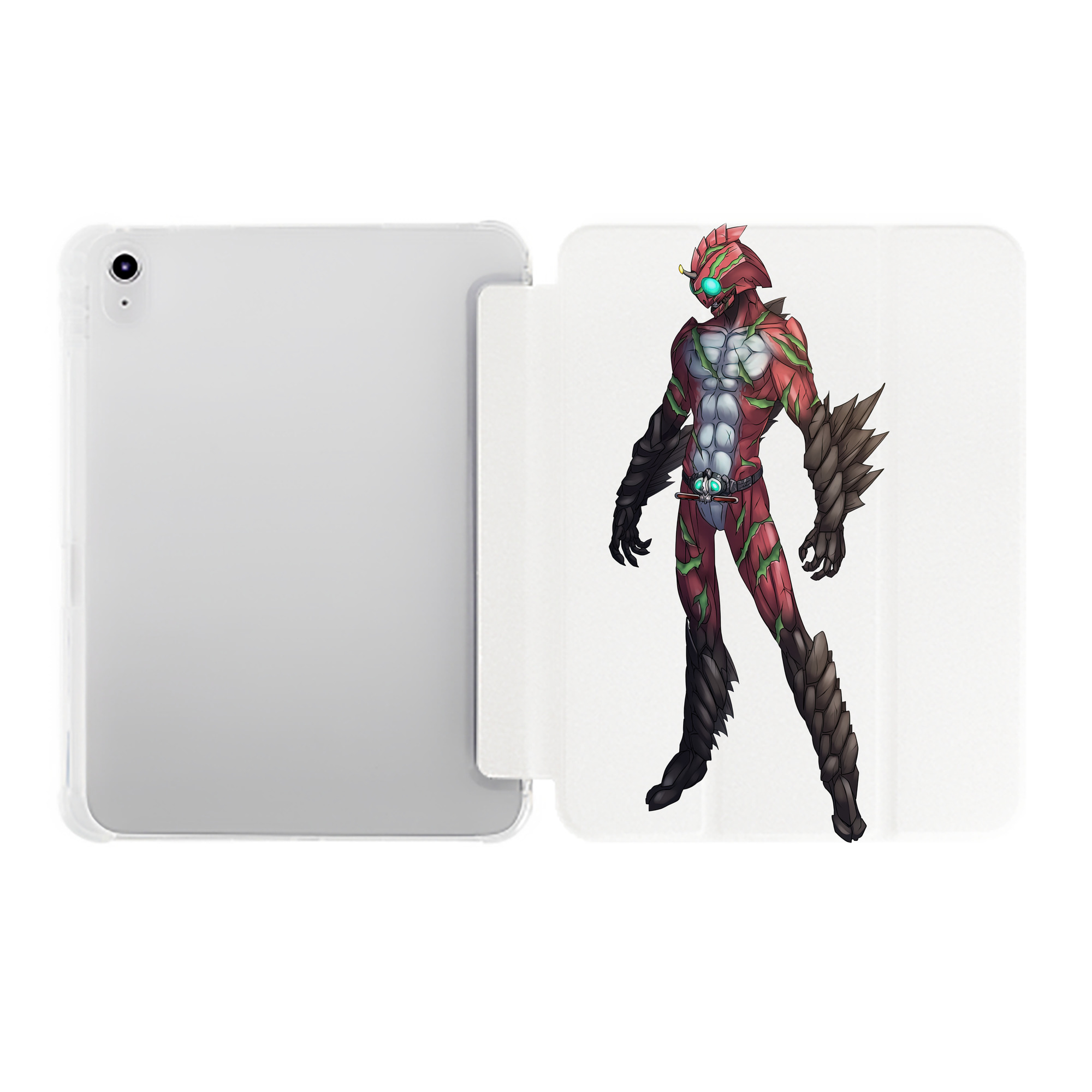（画像用） ウルトラマン Ultraman IPad ケース ペン収納付き 三つ折りスタンド PUレザー×シリコン 対応機種9.5/10.5/10.9インチ